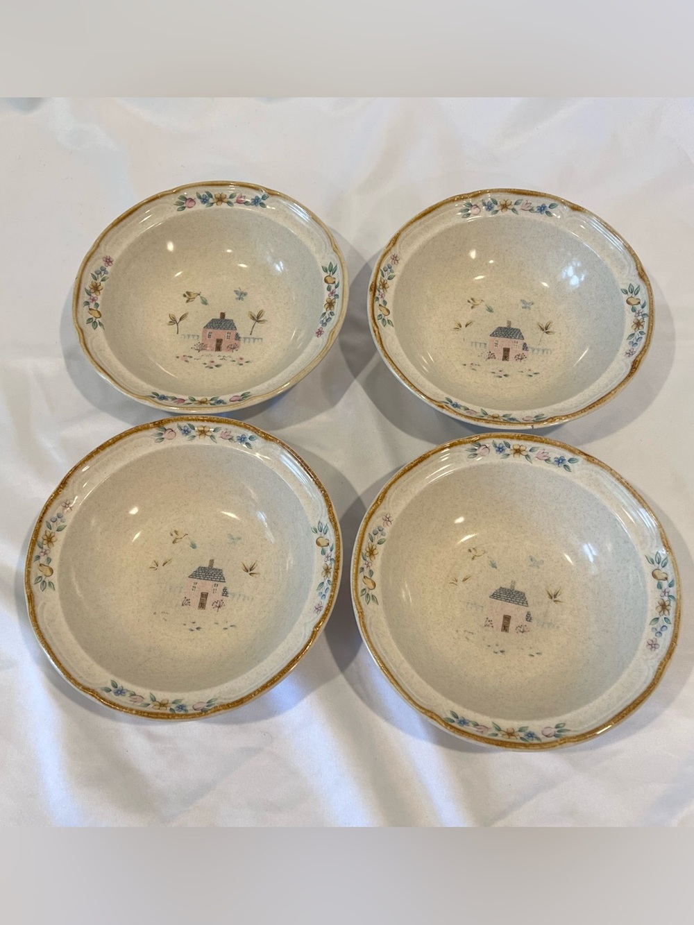 Vintage International Tableworks Heartland Cereal Bowls Set of 4 Japan